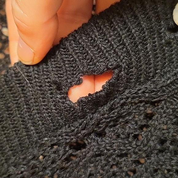 Say What? black crochet cropped cardigan - Picture 6 of 6